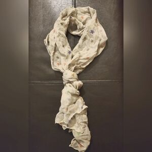 Codello off white fashion scarf with stars